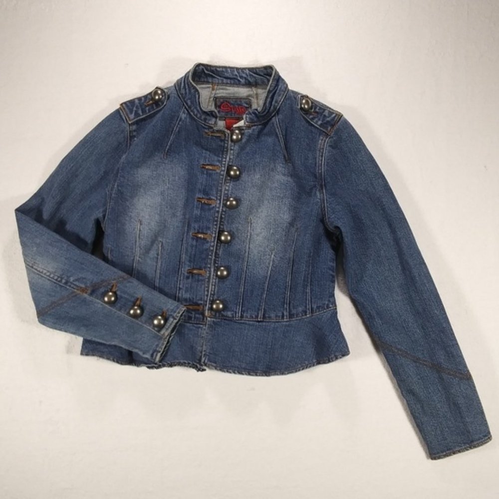 Star Jeans Stretch Denim Military Jacket